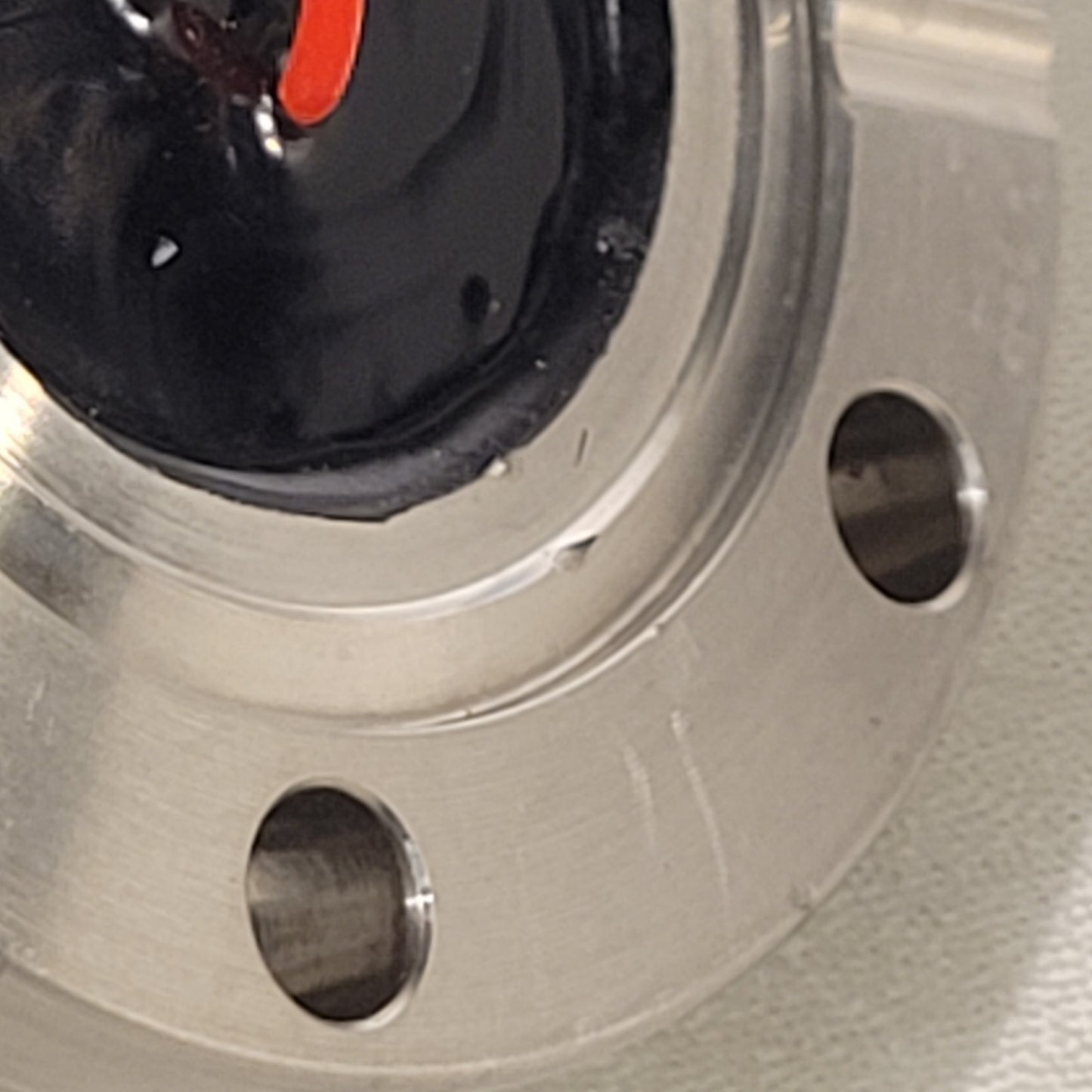 DENTED KNIFE EDGE- DN35CF 2.75" CF Conflat 3 Wire Electrical Feedthrough SS
