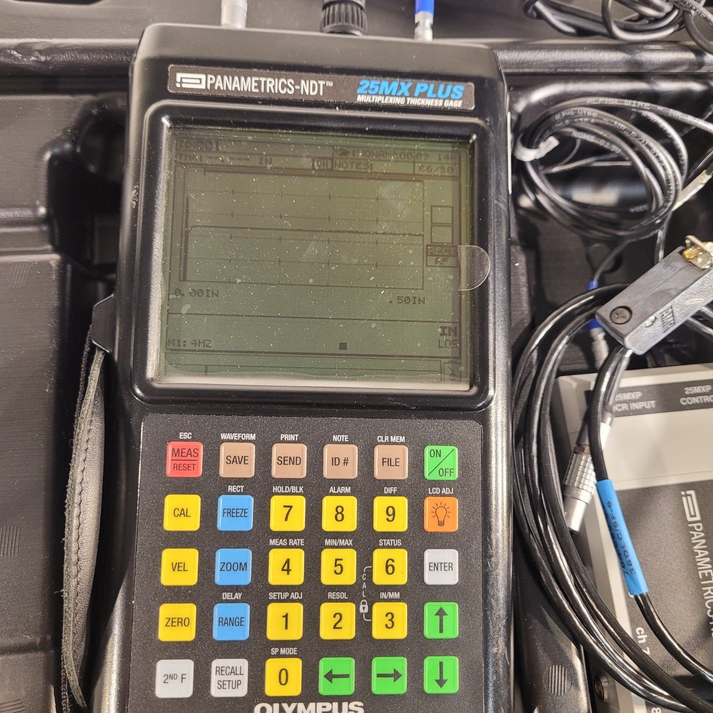 Olympus 25MX Plus Thickness Gauge MX8 Multiplexer Delay Transducer Panametrics