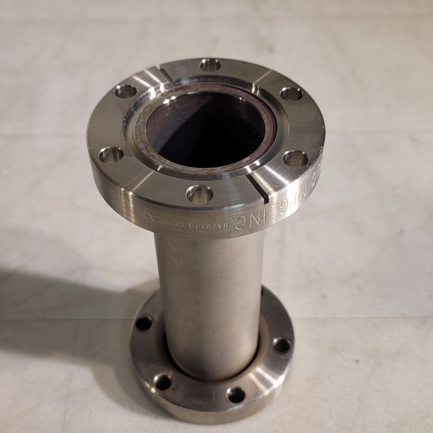 KNIFE EDGE DING- MDC 2.75" Conflat DN35CF Fixed To 2.75" CF Nipple 5" Long SS