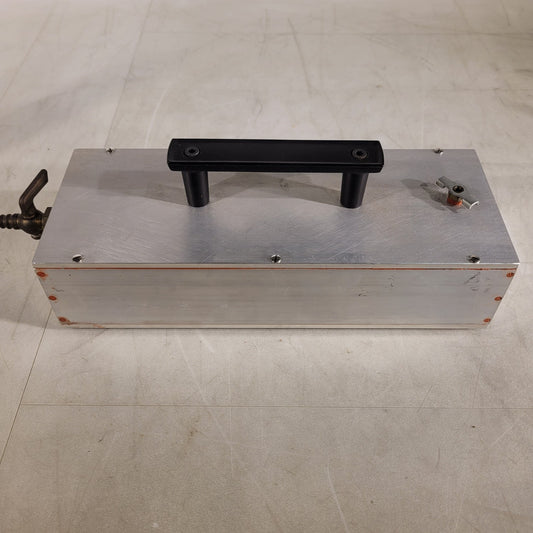 Metal Gas Flow Chamber w/ Air Valve For Microscope Slide Samples 12inX4.5inX3in