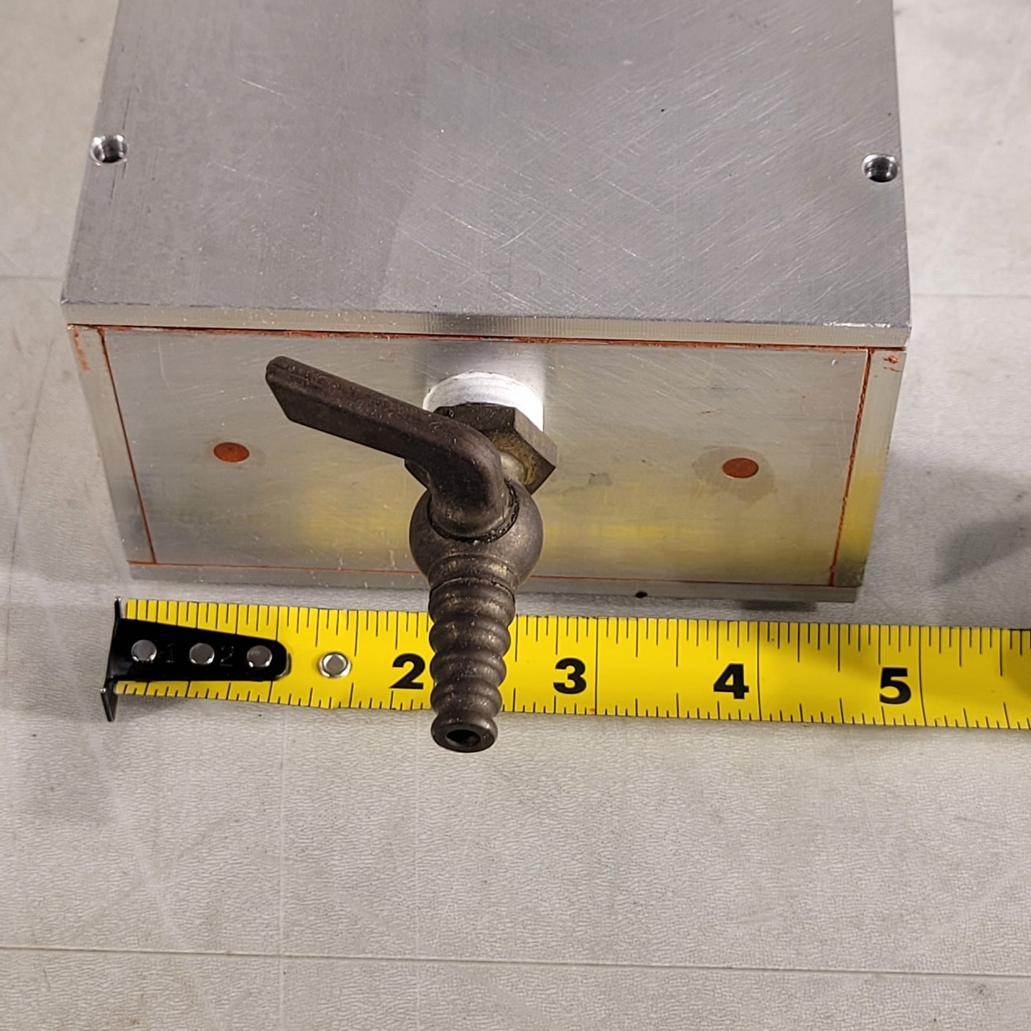 Metal Gas Flow Chamber w/ Air Valve For Microscope Slide Samples 12inX4.5inX3in