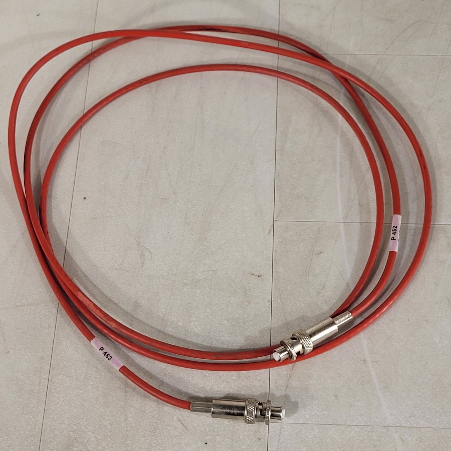 Radiall R 317 072 000 SHV Female Safe High Voltage Radio RF Red Cable 7ft 5kV
