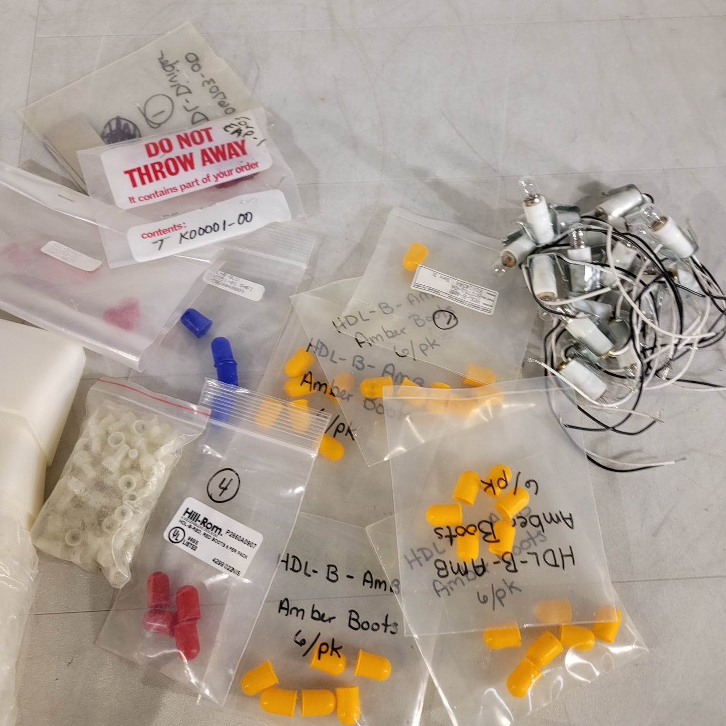 Ektacom Large Lot Of Nurse Call Light Accessories Color Covers Bulbs Fischer Ber