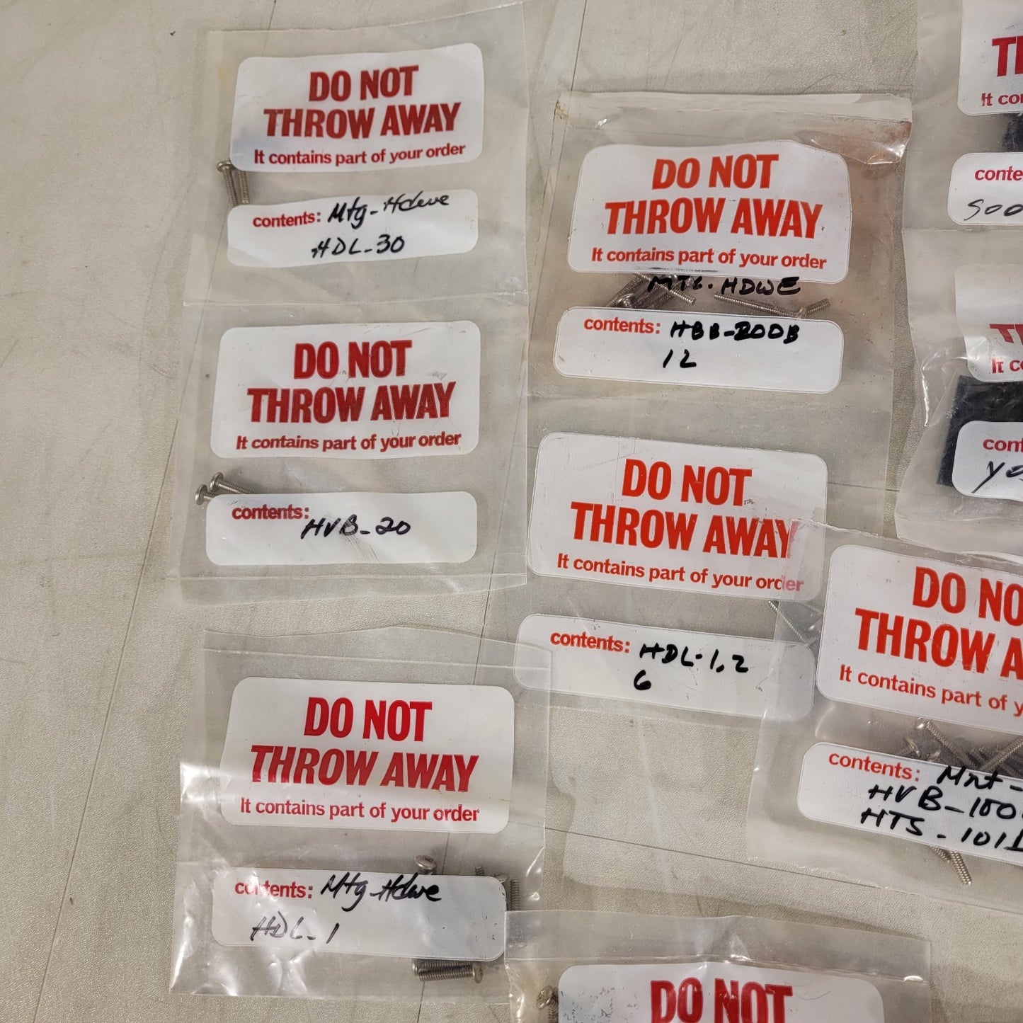 Large Lot Of Screws For HBB HSS HVB HDL HTS Hardware Ektacom CallCare Fischer Be