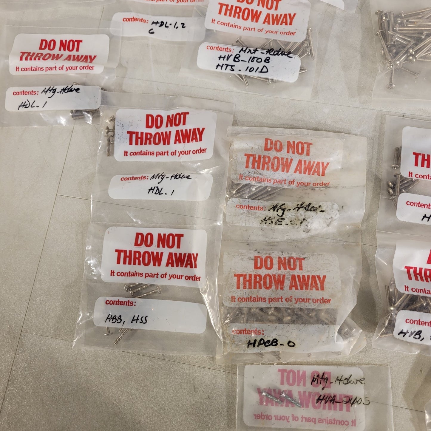 Large Lot Of Screws For HBB HSS HVB HDL HTS Hardware Ektacom CallCare Fischer Be