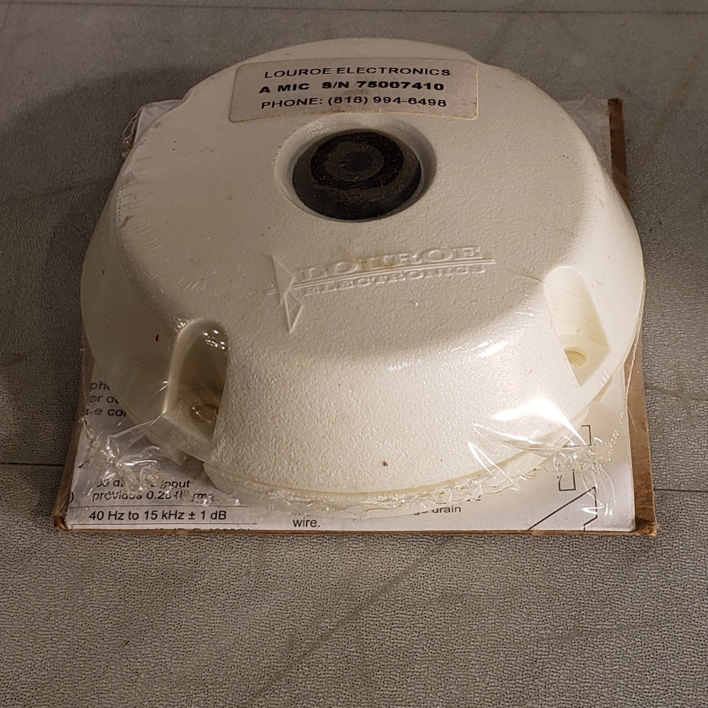 Louroe Verifact A LE-070 Omni-directional Low Impedance Electret Condenser Mic