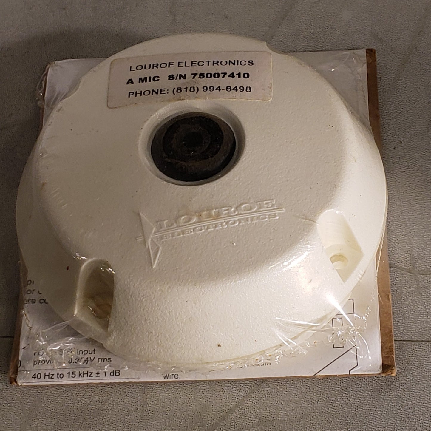 Louroe Verifact A LE-070 Omni-directional Low Impedance Electret Condenser Mic