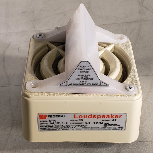 Federal FS SPA A2 Loudspeaker 0.4-4KHZ Alert Evacuate Device With Stob Light