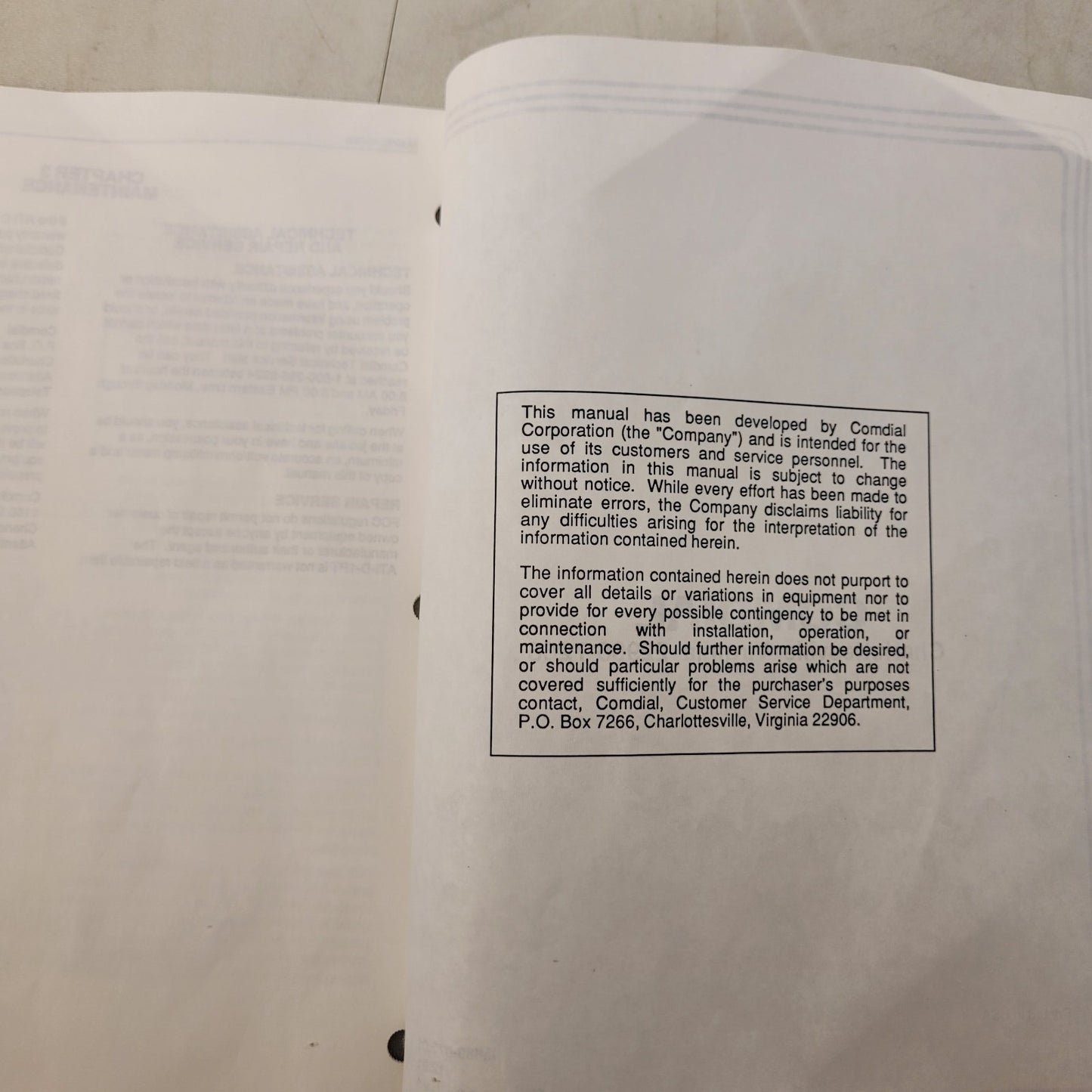 Vintage Comdial Analog Terminal Interface Dxp Comm System Installation Manual