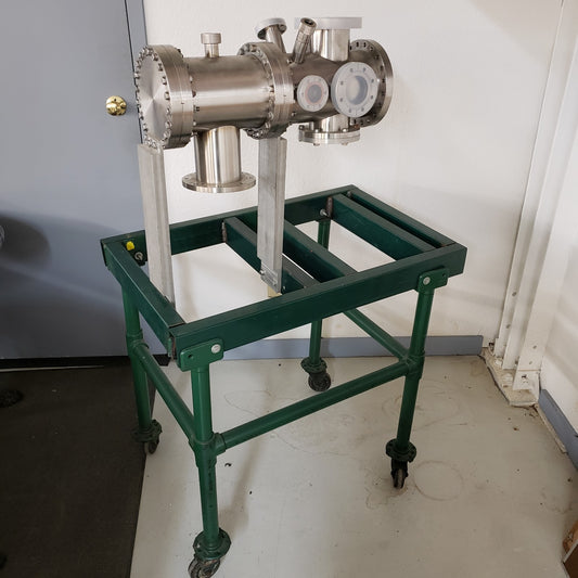 8" Ultra High Vacuum Chamber Conflat CF Flanges DN160CF Ultra Torr w/ Frame Cart
