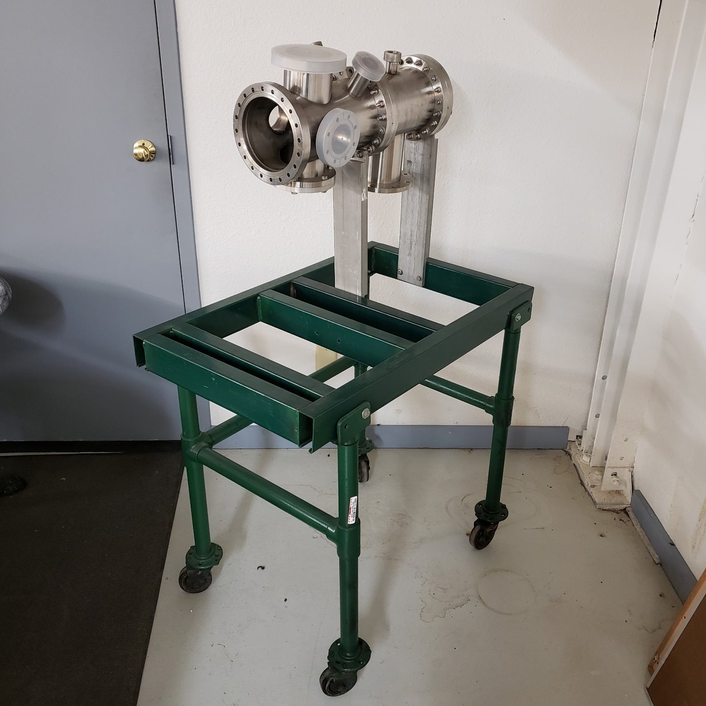 8" Ultra High Vacuum Chamber Conflat CF Flanges DN160CF Ultra Torr w/ Frame Cart