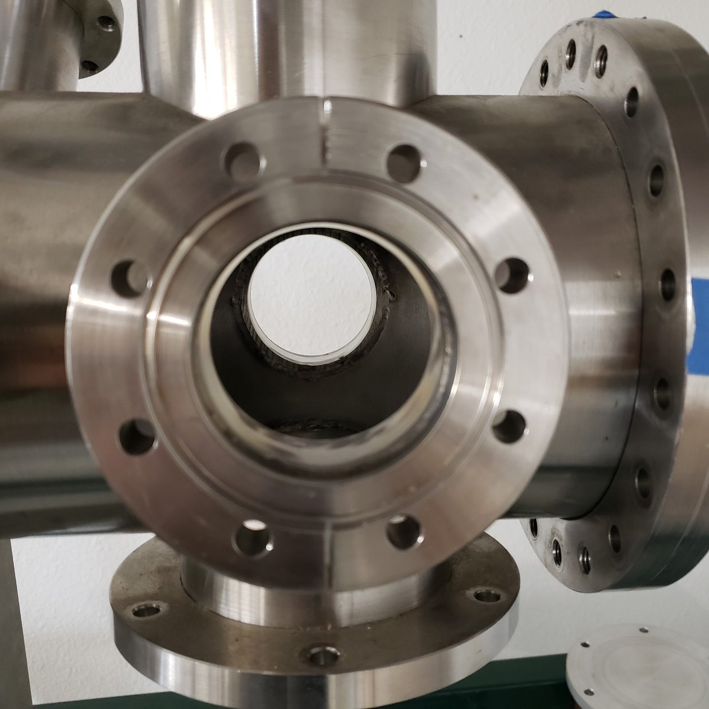 8" Ultra High Vacuum Chamber Conflat CF Flanges DN160CF Ultra Torr w/ Frame Cart