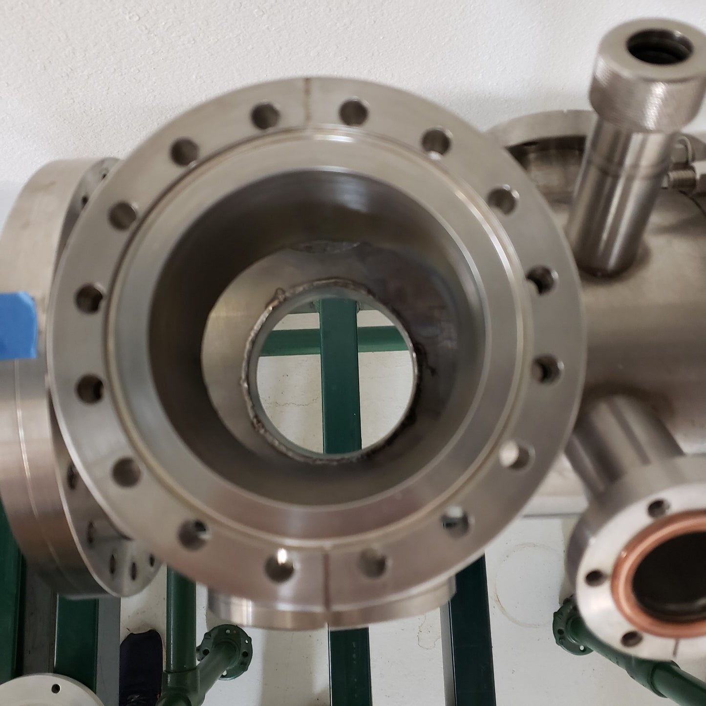 8" Ultra High Vacuum Chamber Conflat CF Flanges DN160CF Ultra Torr w/ Frame Cart