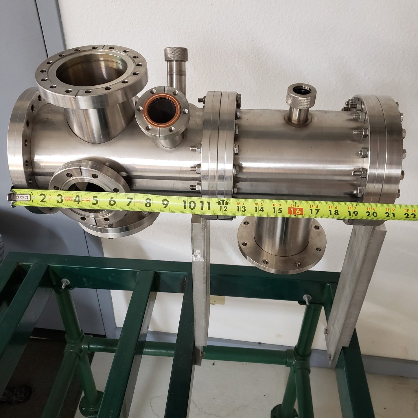 8" Ultra High Vacuum Chamber Conflat CF Flanges DN160CF Ultra Torr w/ Frame Cart