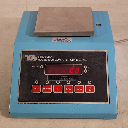 Seedburo 8800 Computer Grain Scale Balance Grams And IB Measure Electronic Weigh