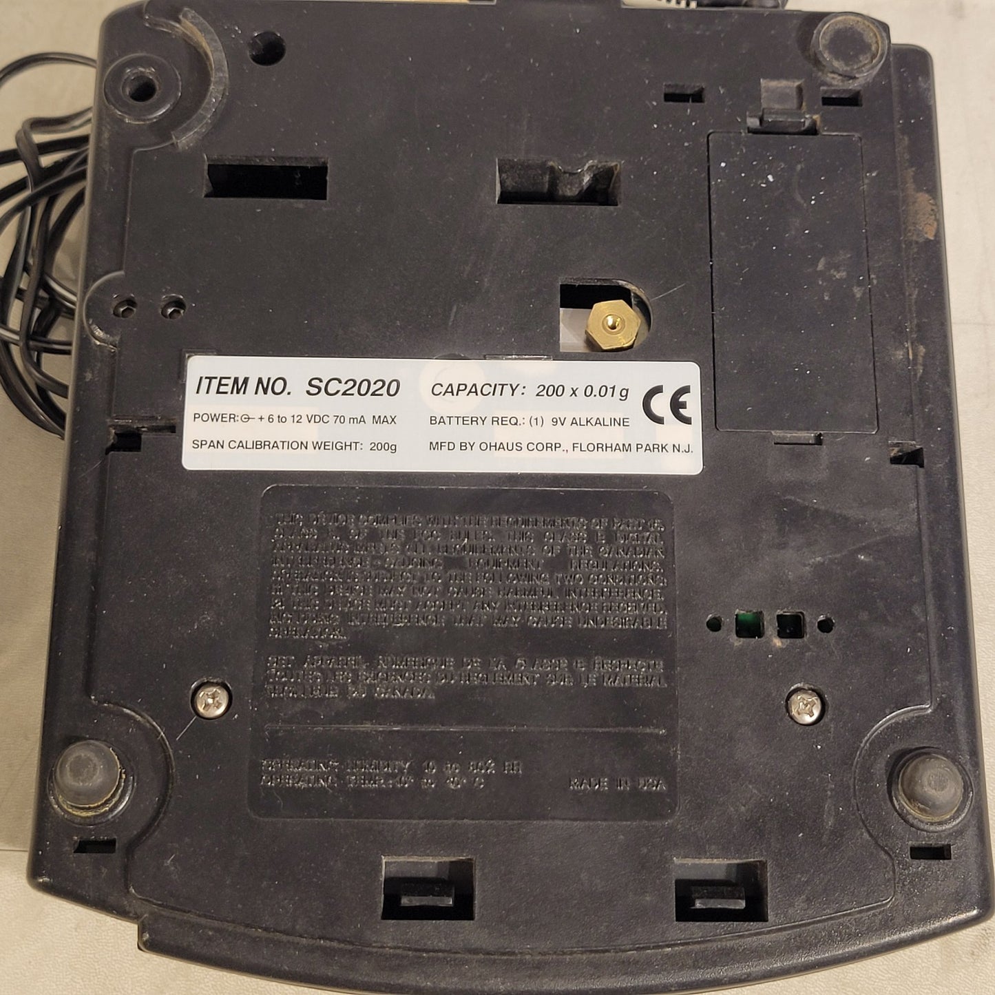 Ohaus Scout Digital Balance SC2020 200 x 0.01g 200g with Power Supply