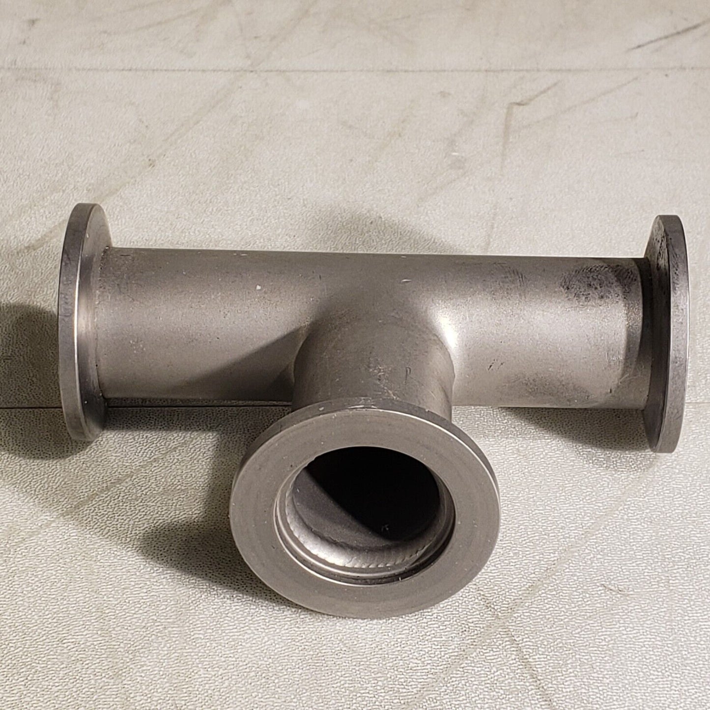 ISO KF25 NW25 Tee Style Fitting Stainless Steel High Vacuum 4" Length QF25