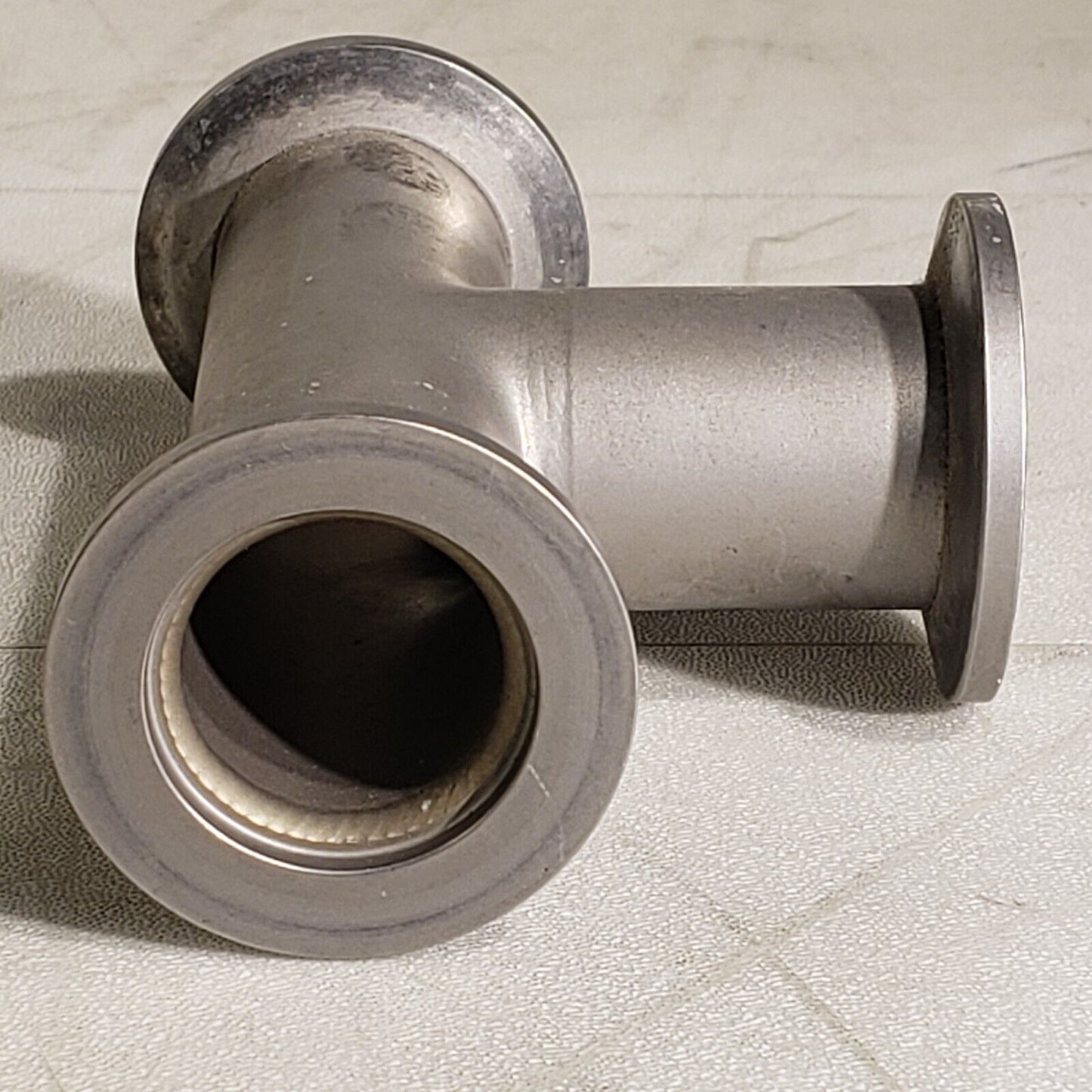 ISO KF25 NW25 Tee Style Fitting Stainless Steel High Vacuum 4" Length QF25