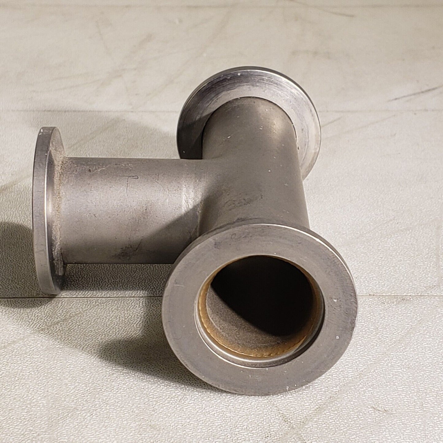 ISO KF25 NW25 Tee Style Fitting Stainless Steel High Vacuum 4" Length QF25