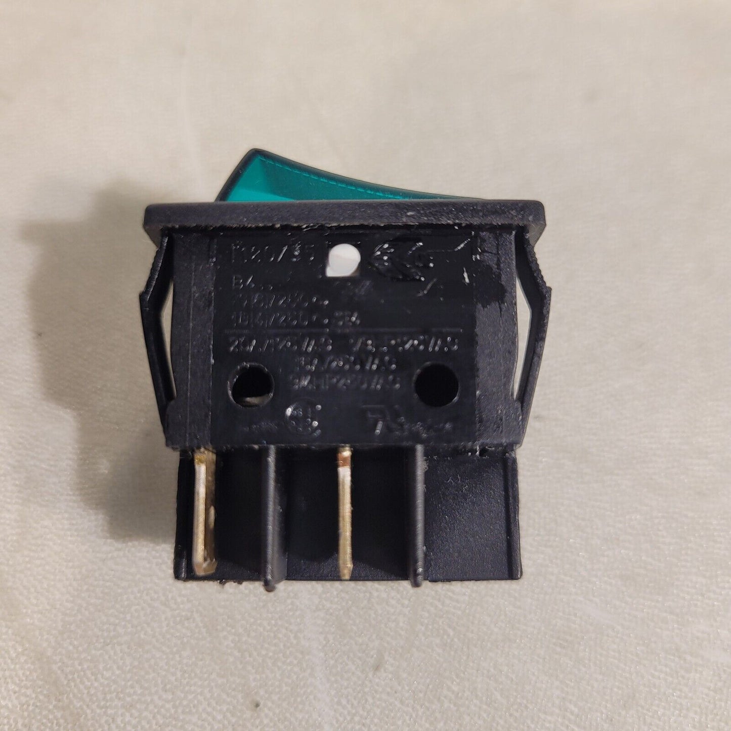 16A Green Rocker Power Switch, 250VAC T120/55  unbranded