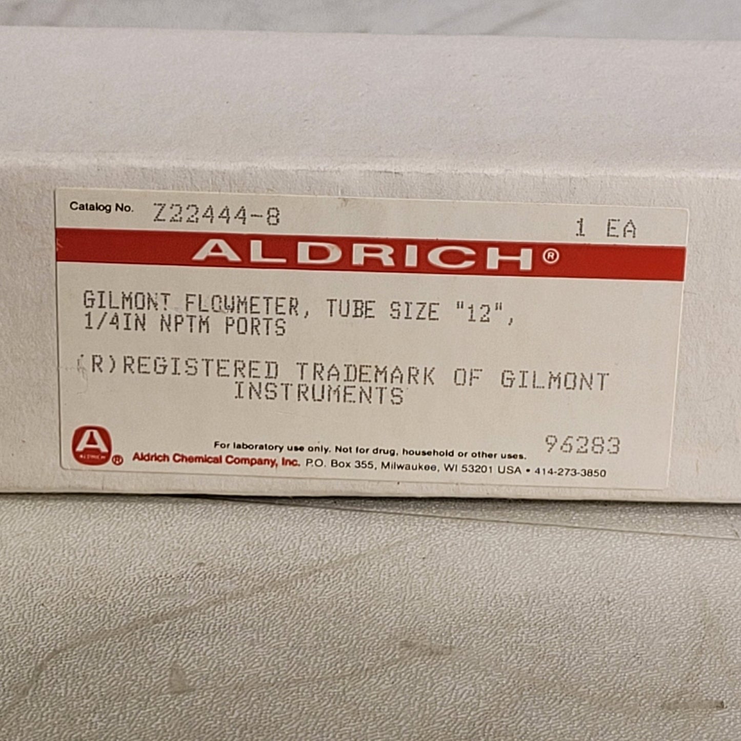 Gilmont GF-2260 Shielded Compact Flowmeter Size No.12 Size "12" 1/4IN NPTM Ports