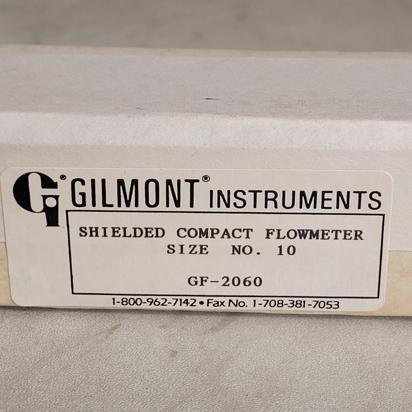 Gilmont GF-2060 Shielded Compact Flowmeter Size No.10 Size "10" 1/4IN NPTM Ports