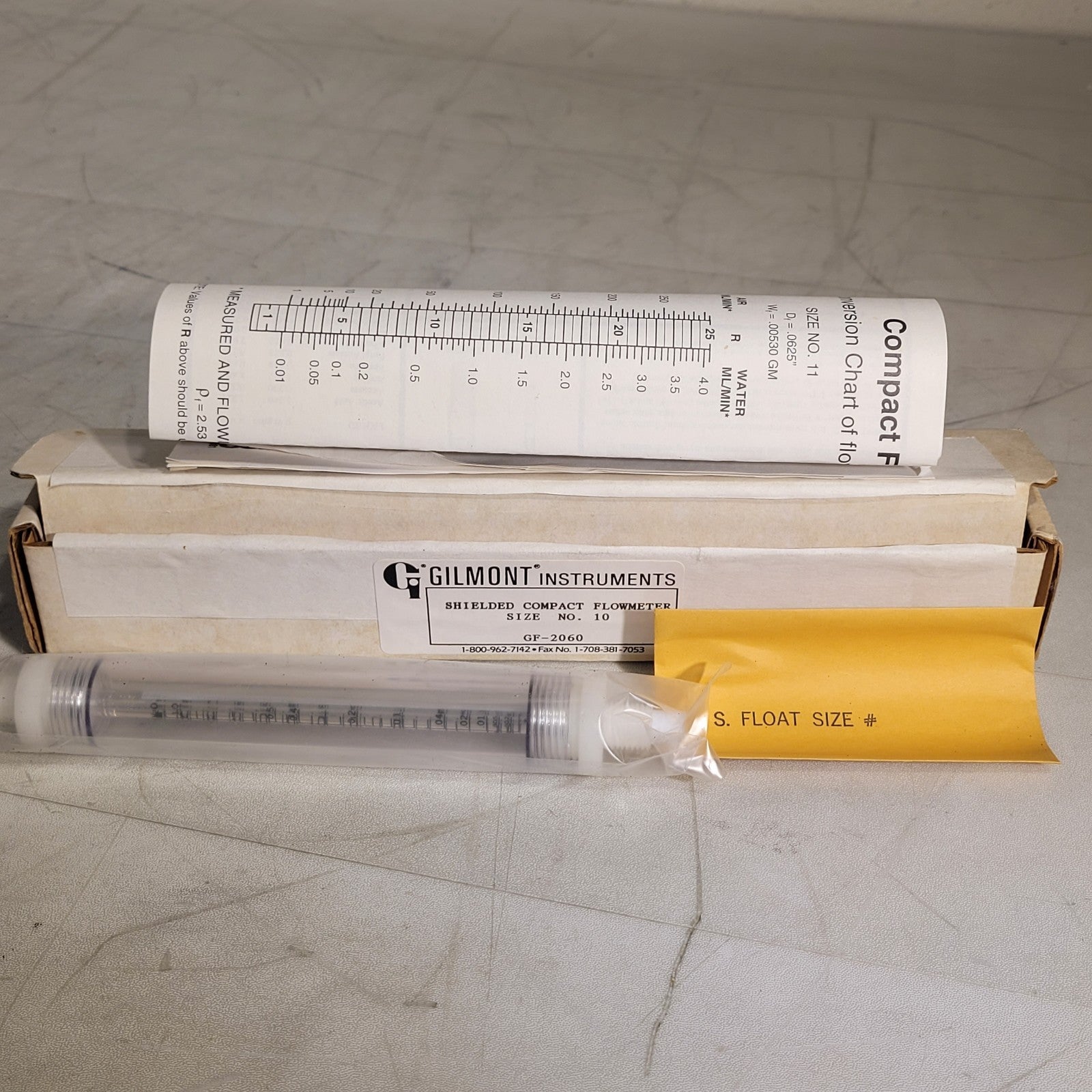 Gilmont GF-2060 Shielded Compact Flowmeter Size No.10 Size 