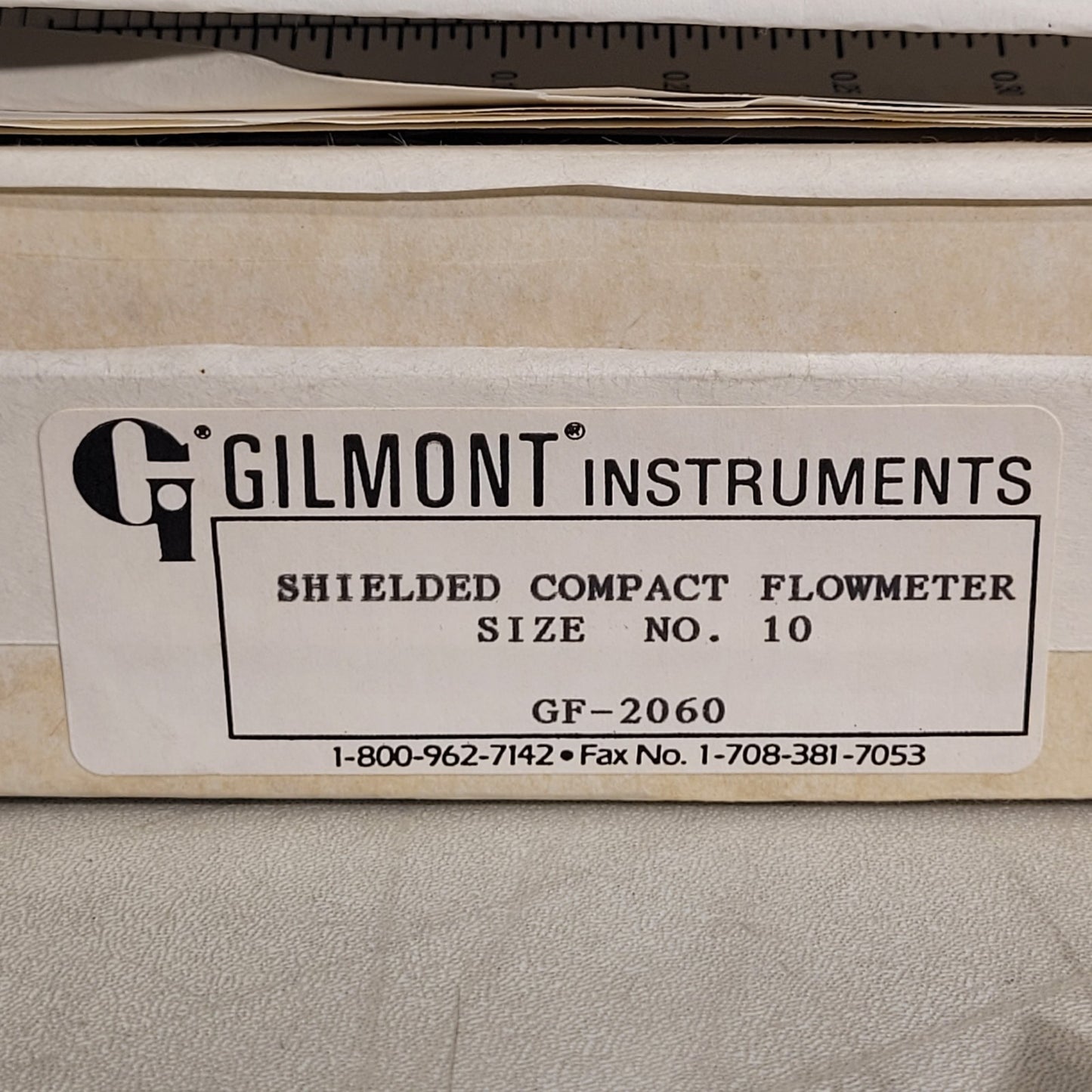Gilmont GF-2060 Shielded Compact Flowmeter Size No.10 Size "10" 1/4IN NPTM Ports