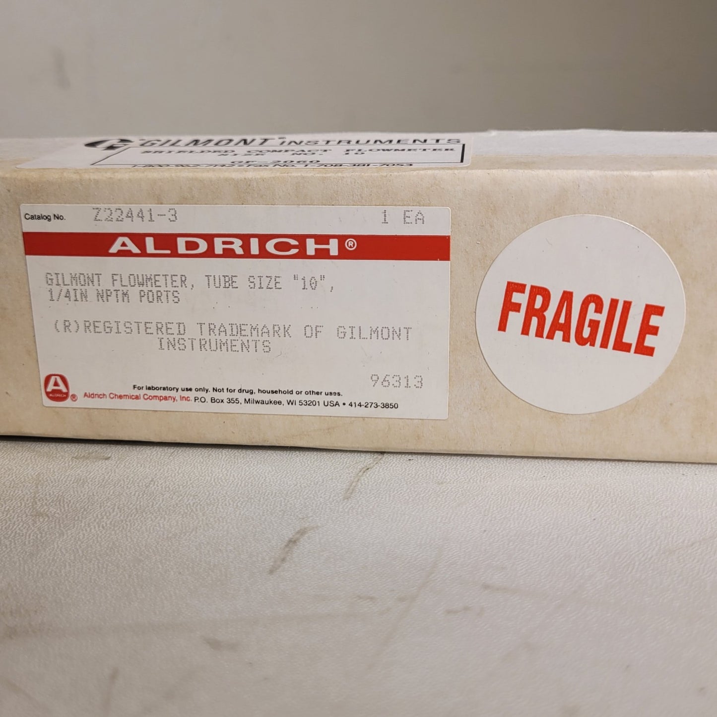 Gilmont GF-2060 Shielded Compact Flowmeter Size No.10 Size "10" 1/4IN NPTM Ports