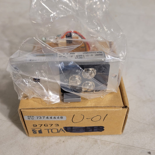 TOA U-01 Unbalanced Line Input 900 Series Removable Terminal Block Connector