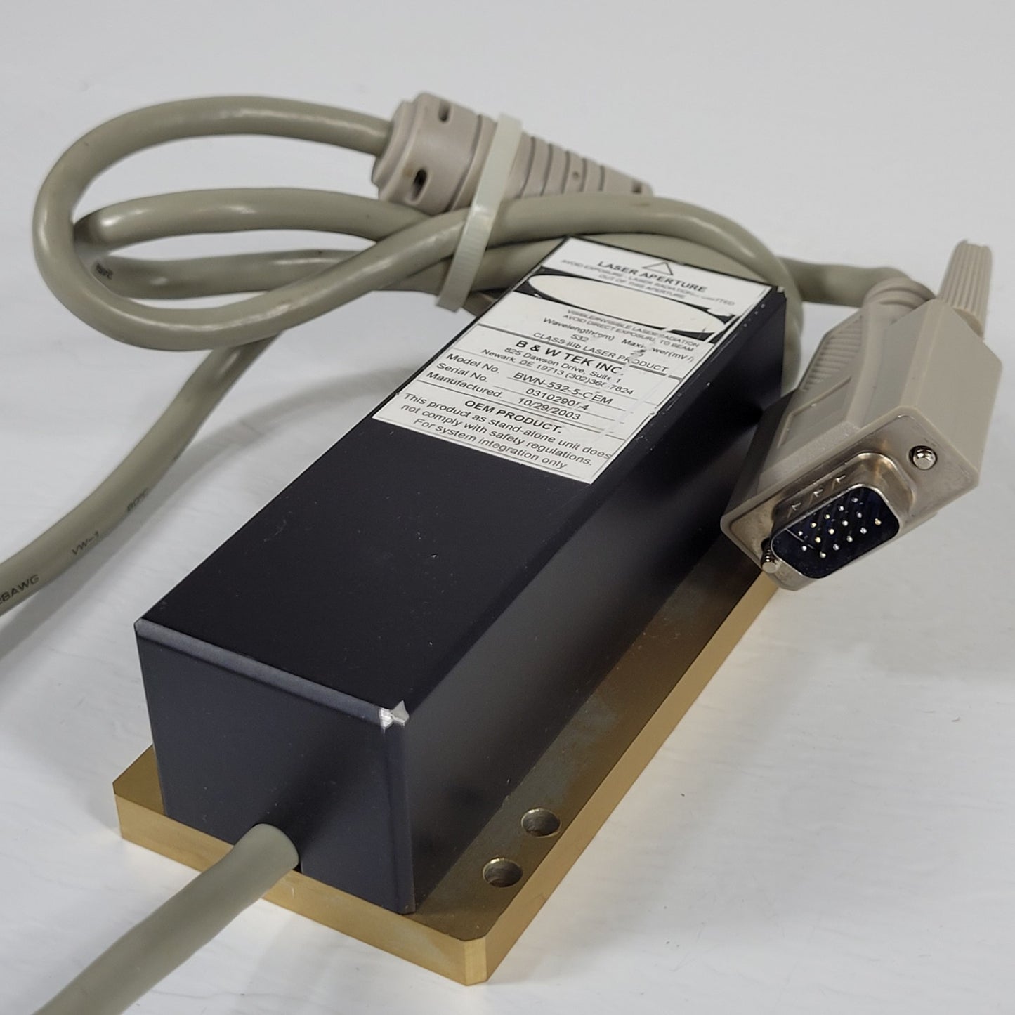 B&W Tek BWN-532-5-OEM Laser 532nm Green Wavelength 20mW MaxPower Class IIIb