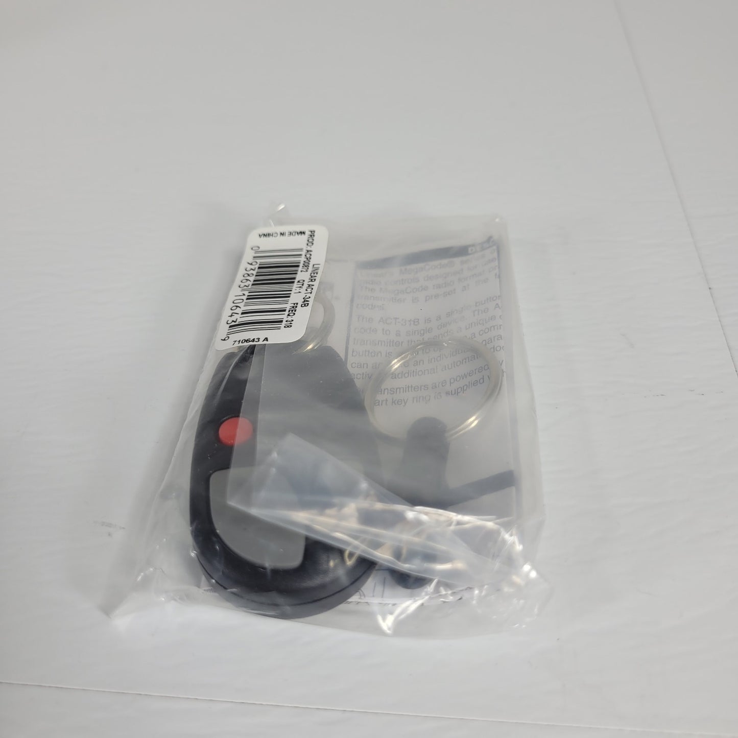 Keri Linear ACT-31B 4-Channel Block Coded Key Ring Transmitter Programable Fob