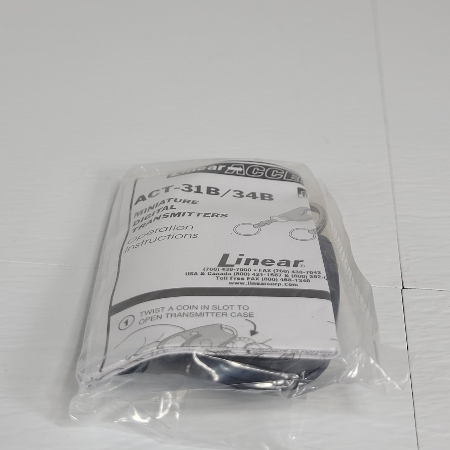 Keri Linear ACT-31B 4-Channel Block Coded Key Ring Transmitter Programable Fob