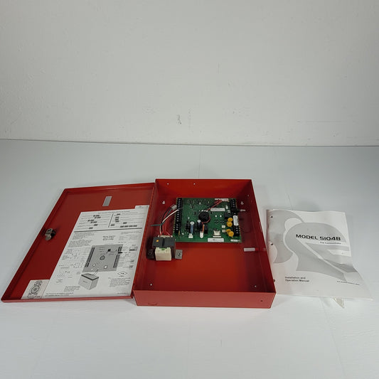 Silent Knight 5104B Fire Control Communicator w/ Enclosure Key Broken In Lock