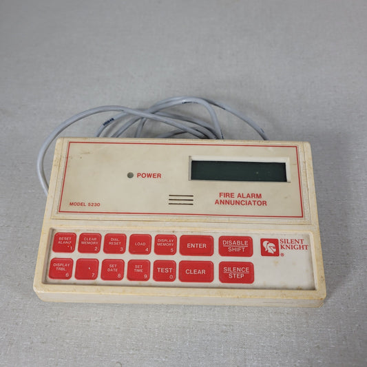 Silent Knight Fire Alarm Annunciator 5230 Controller Control Panel Remote