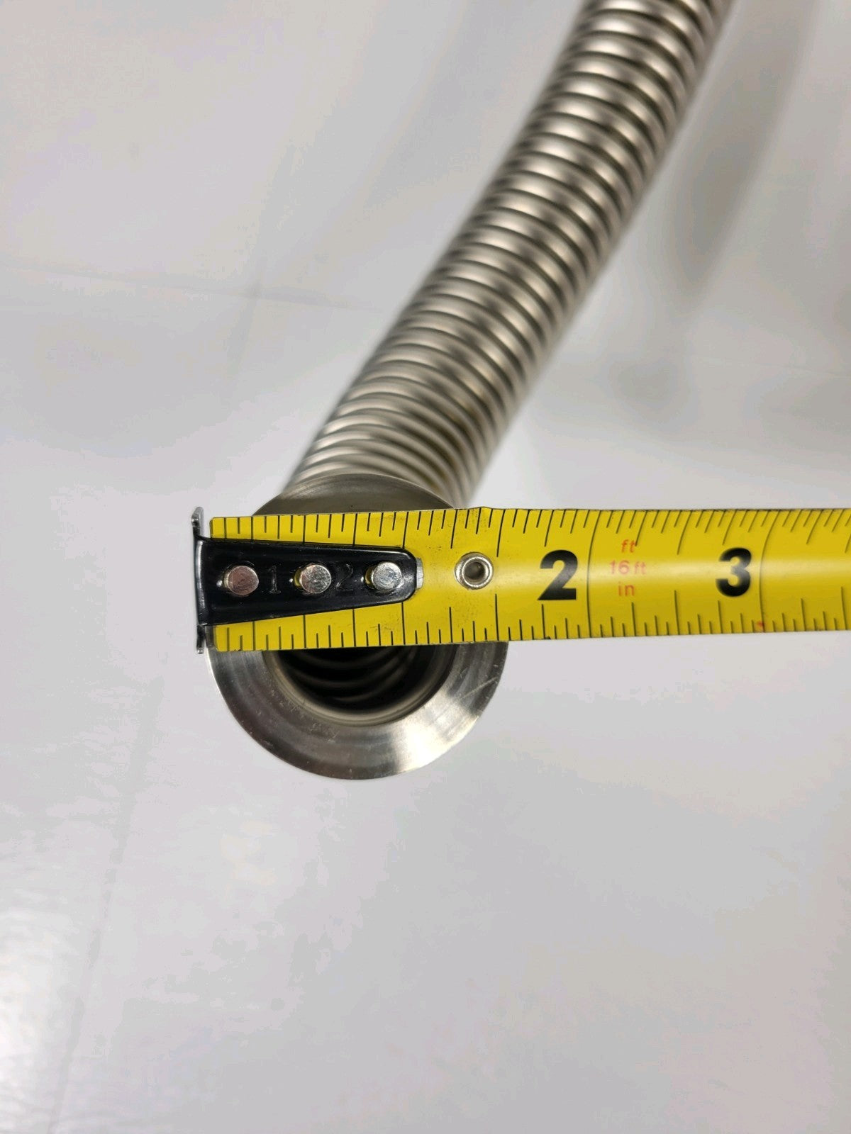 ISO KF25 NW25 Flexible Stainless Steel Bellows Hose High Vacuum 72in Long QF25