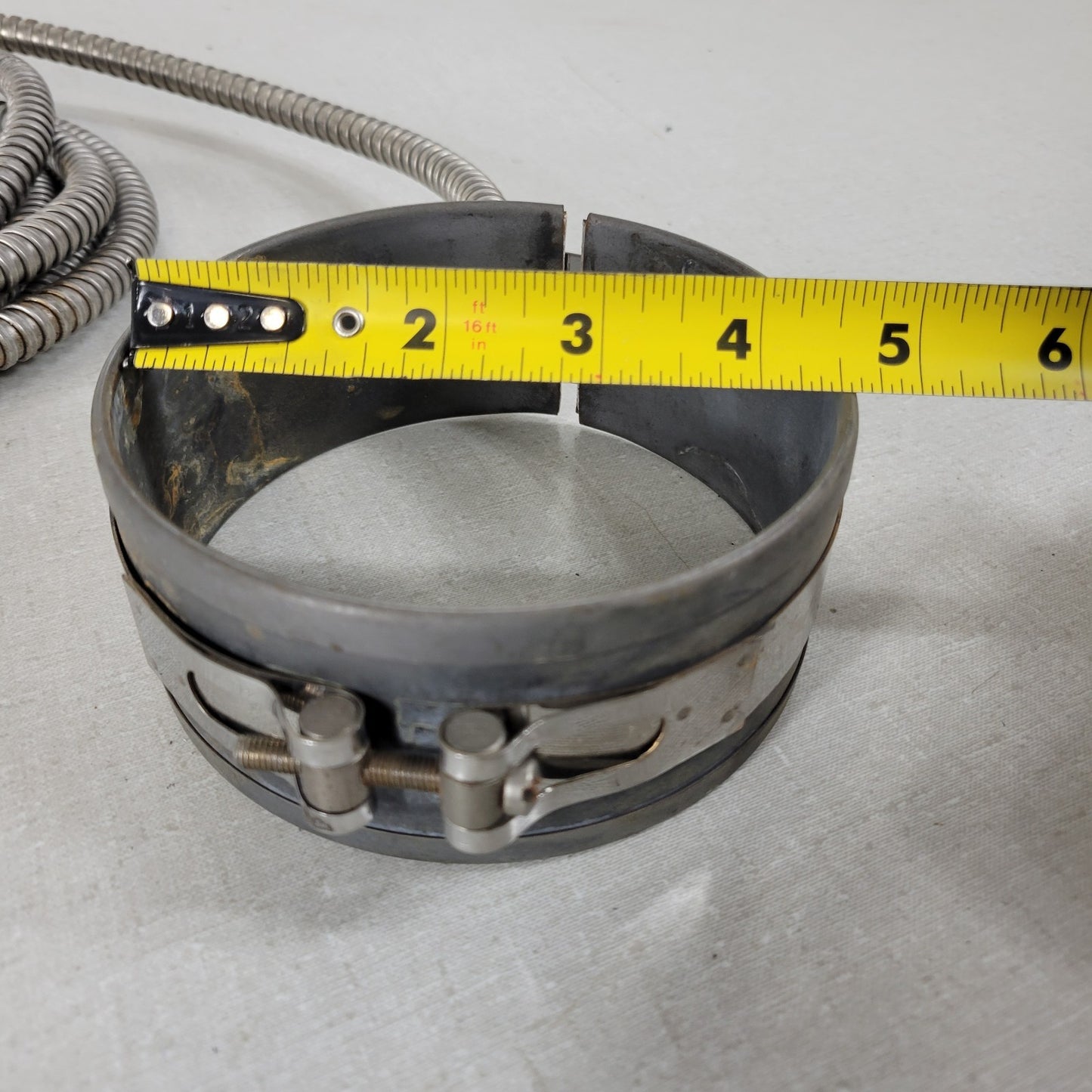 Vacuum Chamber Bakeout Heater Coil 4.5" ID 5-Meter 92-Ohm Insulated EMT Cable