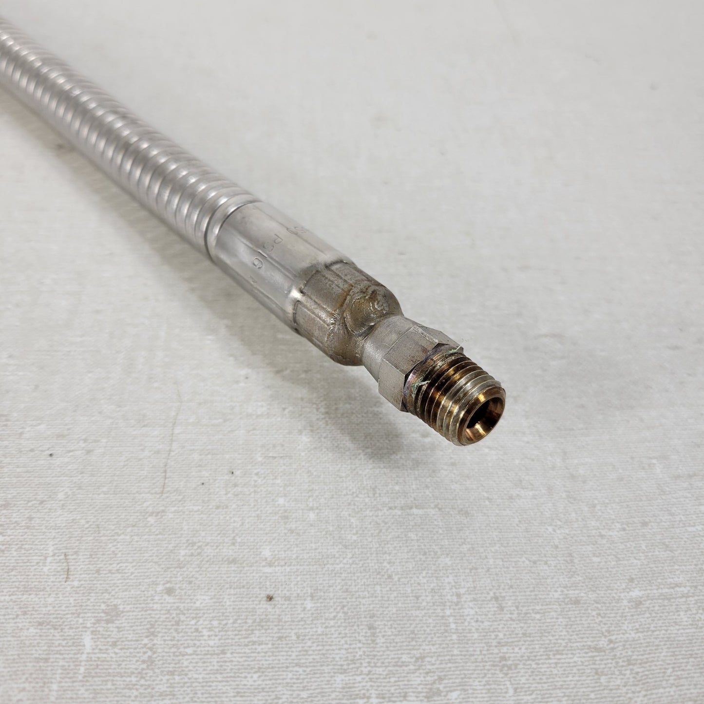 Metal Braided High Pressure Hose 30 Inch 1/2" NPT CGA580 Male Threaded Connector