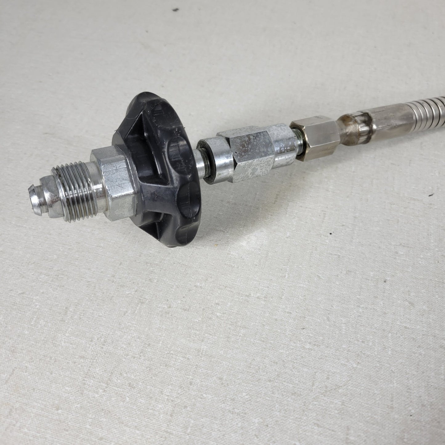 Metal Braided High Pressure Hose 30 Inch 1/2" NPT CGA580 Male Threaded Connector