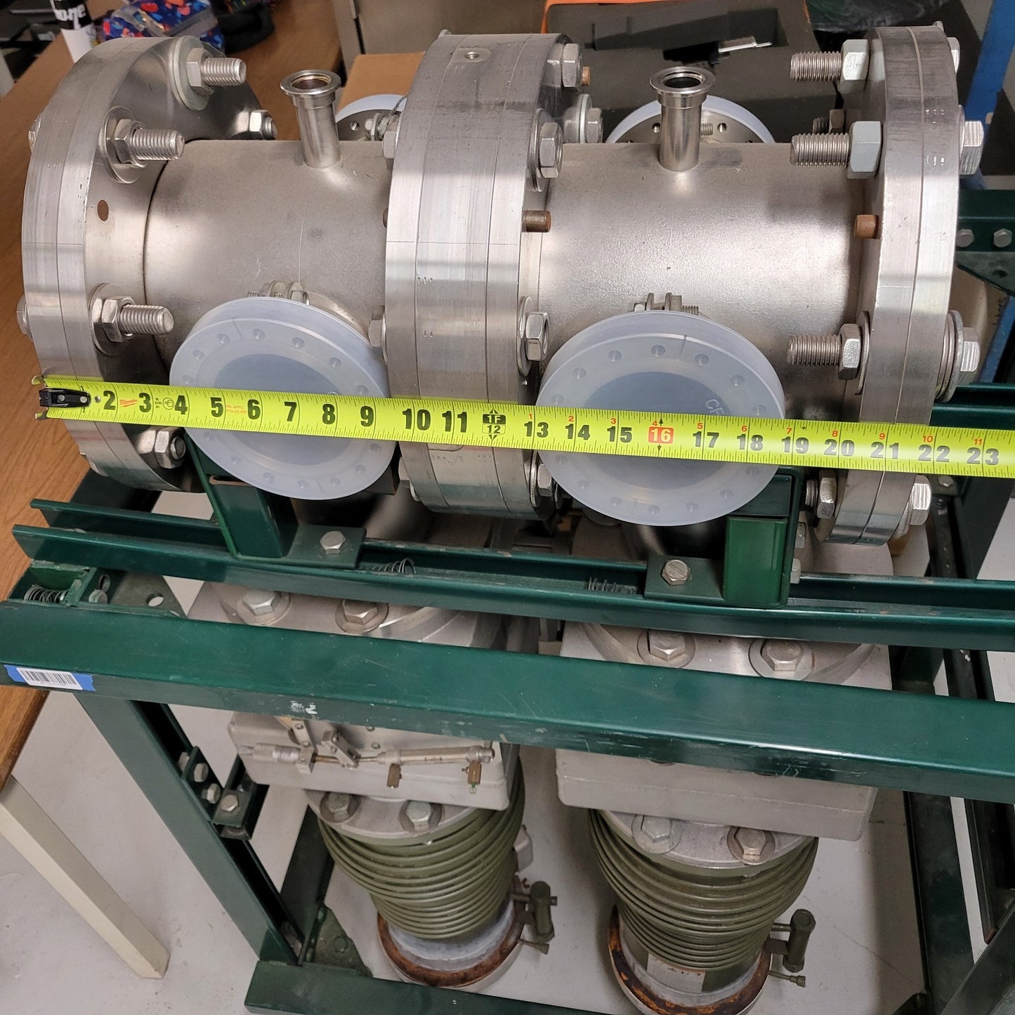 8" Vacuum Chamber Conflat DN100CF KF25 w/ Frame Cart Ultra High Diffusion Pumps
