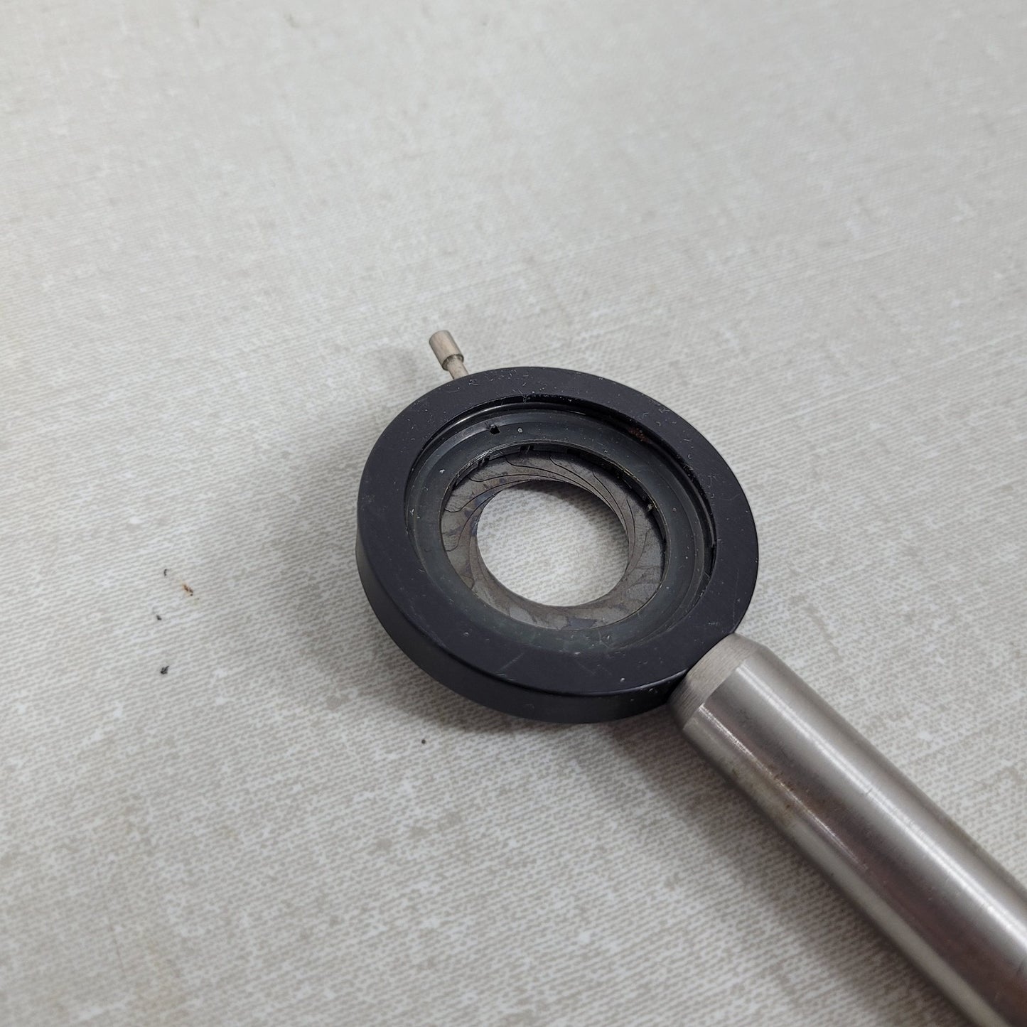 Unbranded Variable Aperture Stop 1-25mm w/ 3" Mount Post 43.75mm Outer Diameter