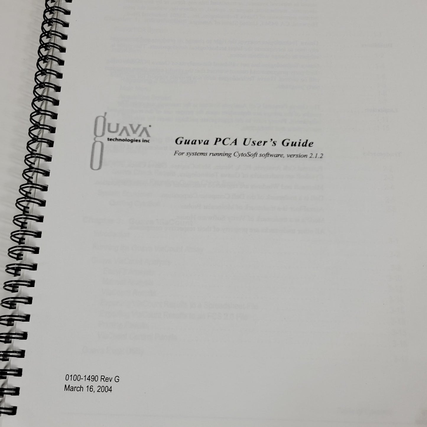 Guava PCA User Guide Manual CytoSoft Running Systems Installation Instructions