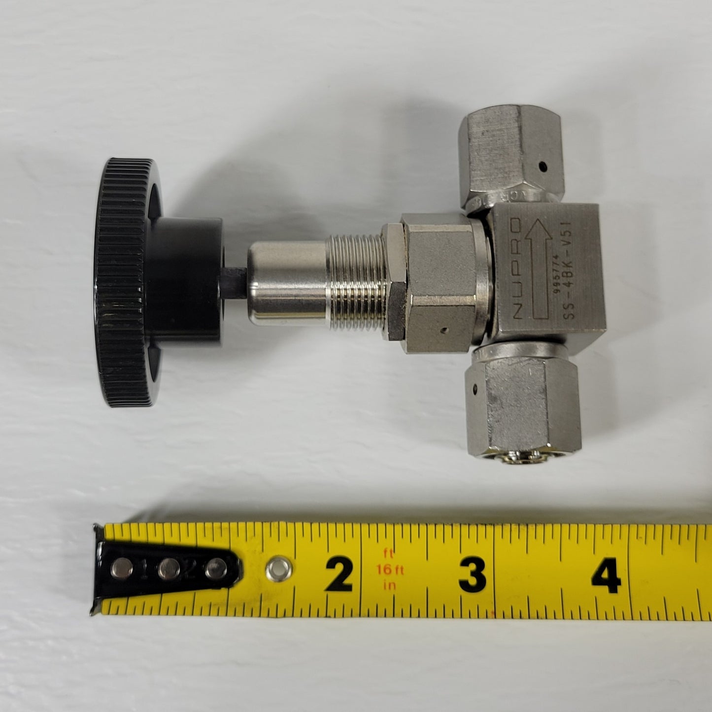 Nupro SS-4BK-V51 Manual Bellows Valve Stainless Steel VCR 316 Face Seal Vacuum