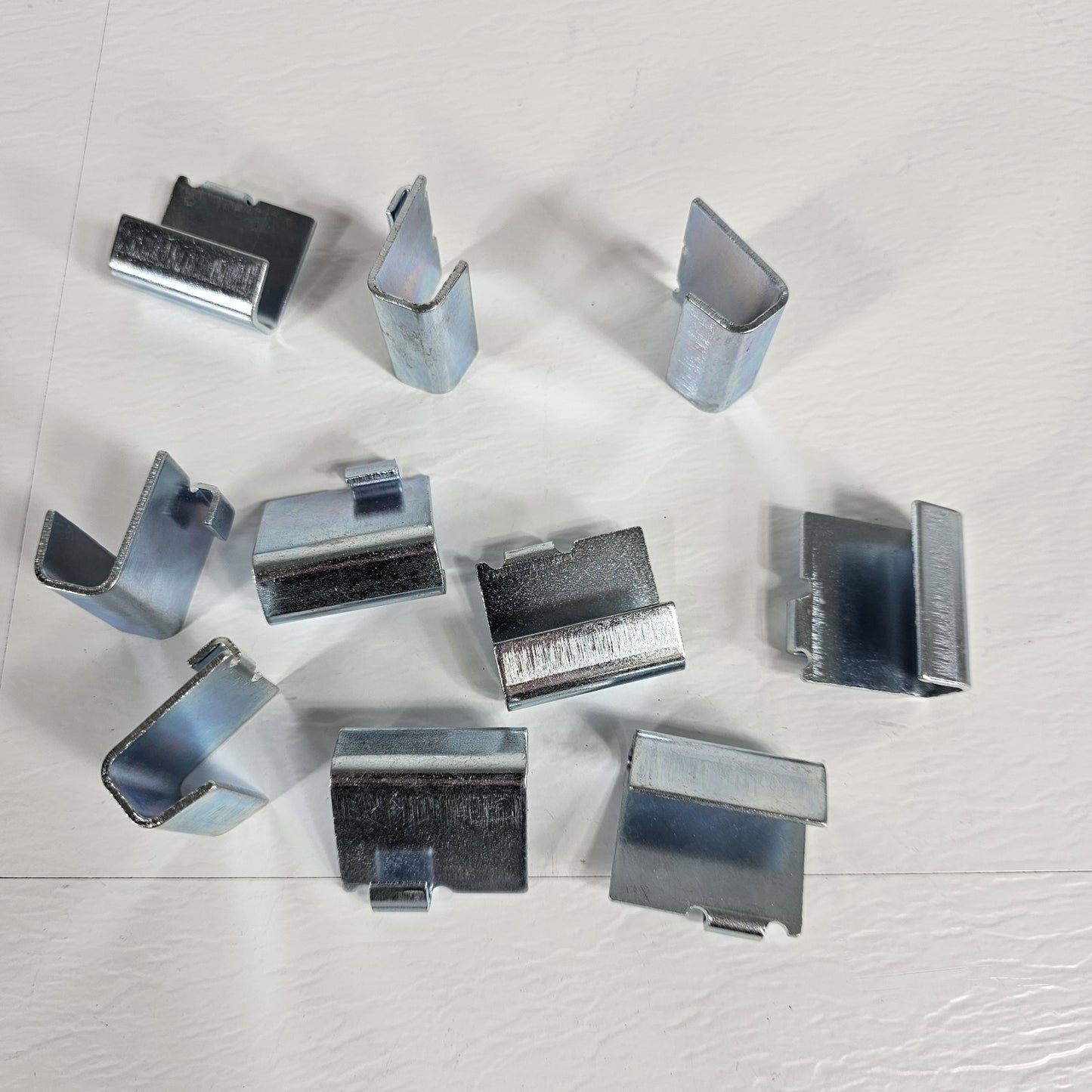 Lot of 10 Borroughs Pan Shelf Shelving Clips Heavy Duty Galvanized Saddle Box