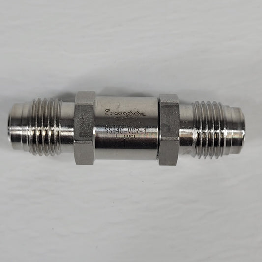 Swagelok SS-4C-VCR-1 Stainless Steel Poppet Check Valve Fixed Pressure 1/4" VCR