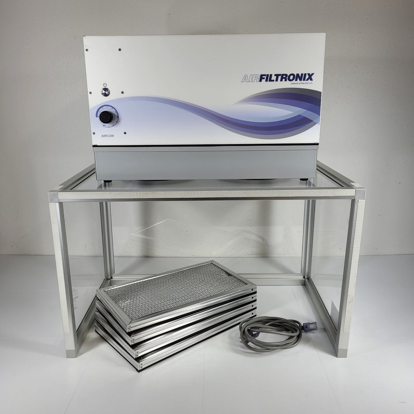AirFiltronix Air Filter Cabinet HEPA Glas-Col Fan 30" Hood 200A HS30003