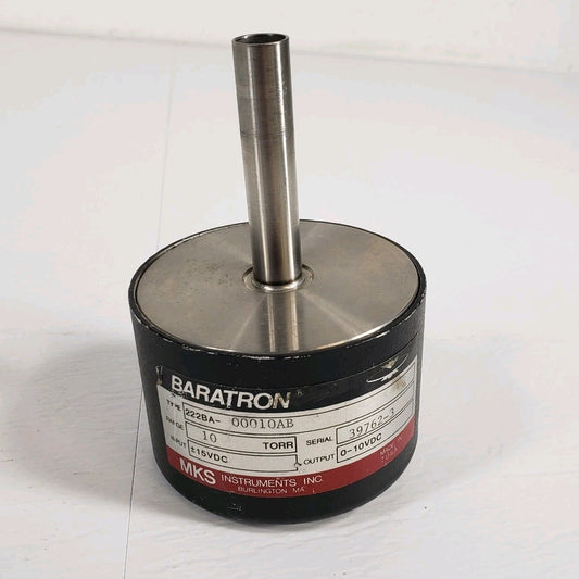 MKS Baratron 222BA-00010AB Pressure Transducer Range 10 Torr High Vacuum ±15VDC