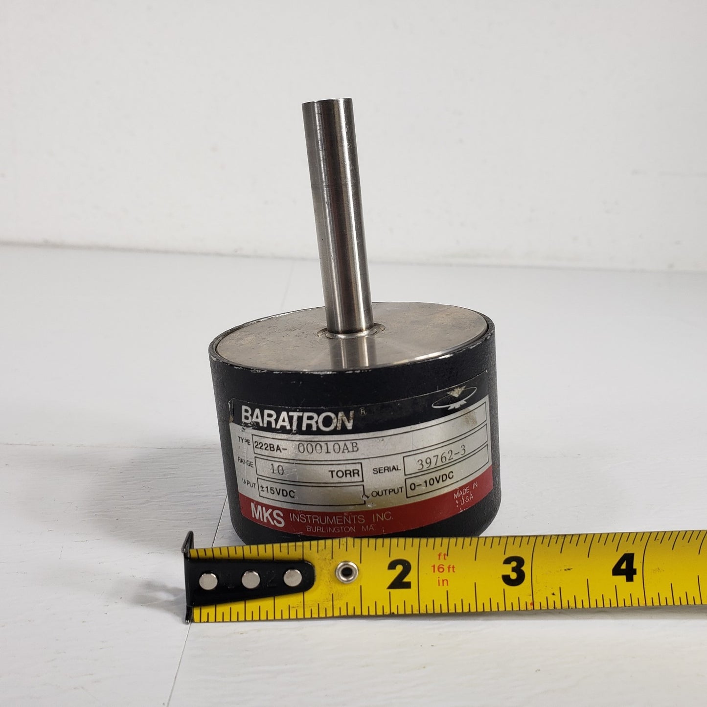 MKS Baratron 222BA-00010AB Pressure Transducer Range 10 Torr High Vacuum ±15VDC