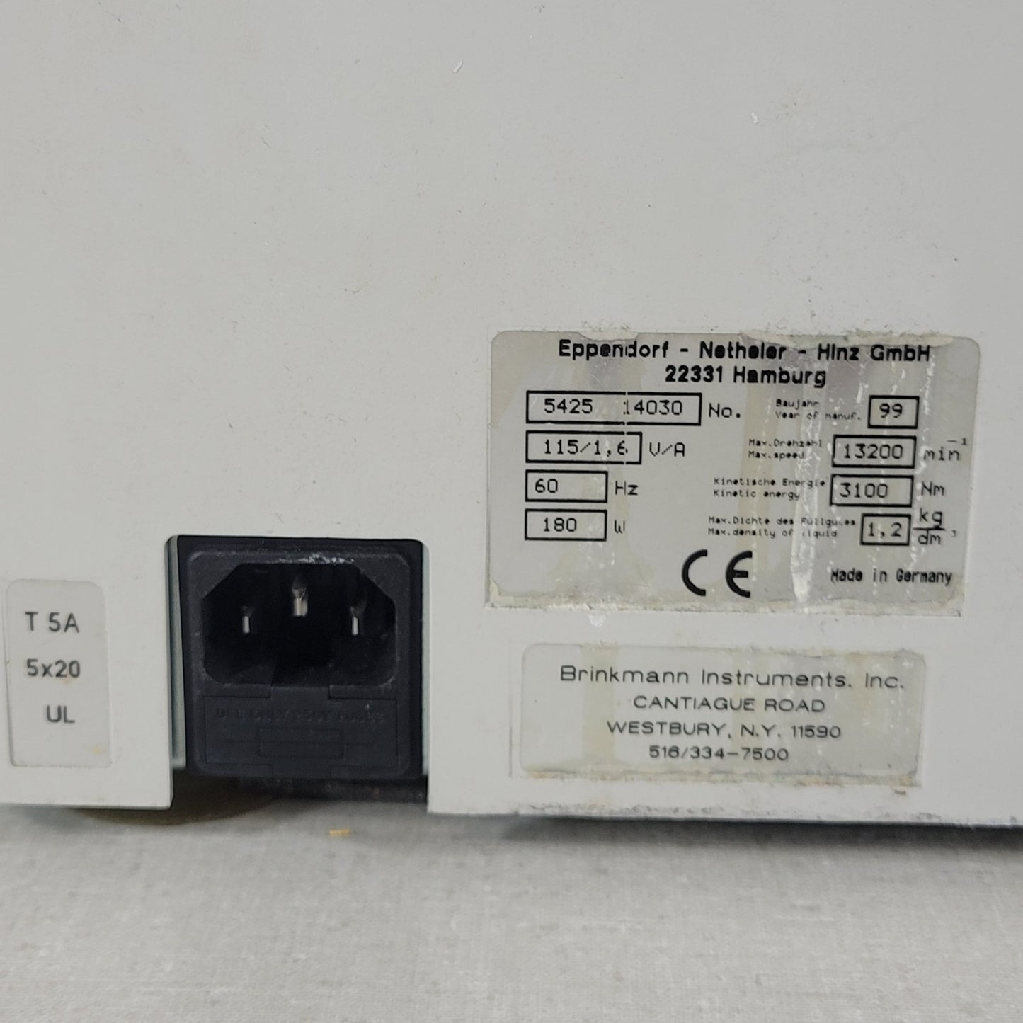 TESTED WORKS Eppendorf 5415D Digital Microcentrifuge 13200min^-1 3100Nm