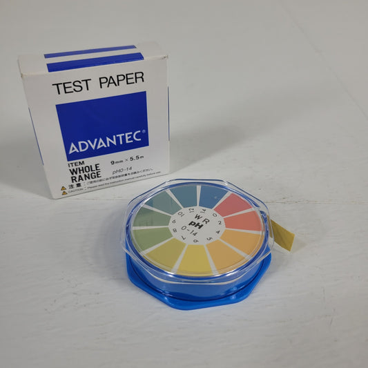 Advantec pH Test Paper Roll Whole Range 0-14pH 9mm 5.5M Long